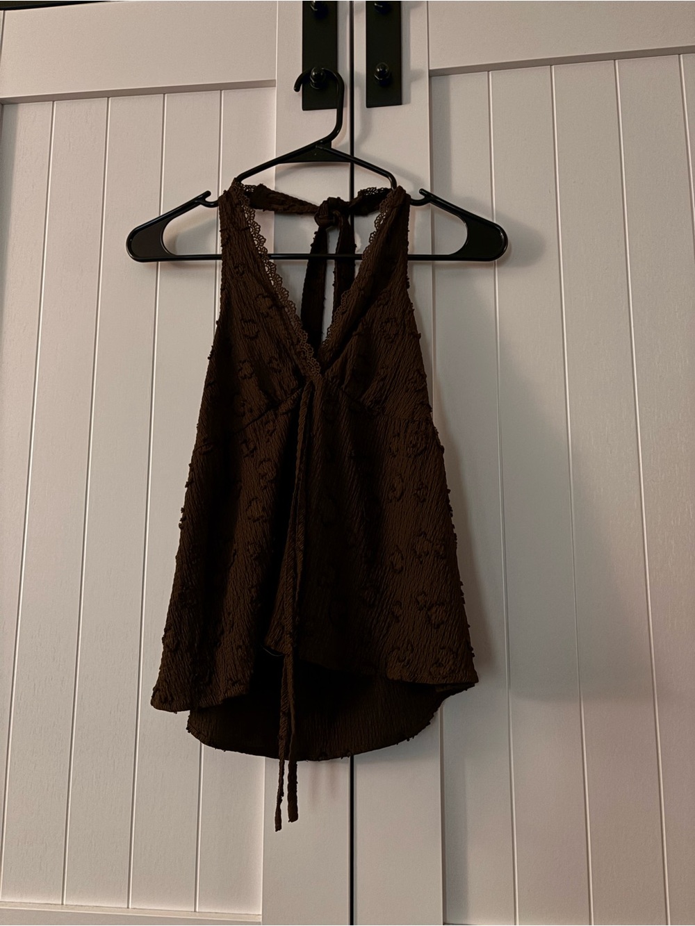 Women's Brown Halter Tank Top